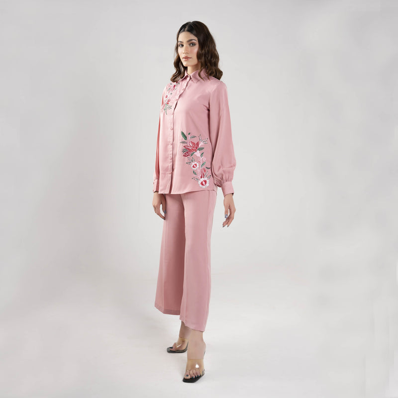 PINK EMBROIDERED TWO PIECE SUIT (SWD2312SU06)