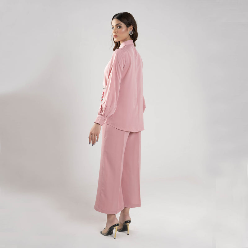 PINK EMBROIDERED TWO PIECE SUIT (SWD2312SU06)